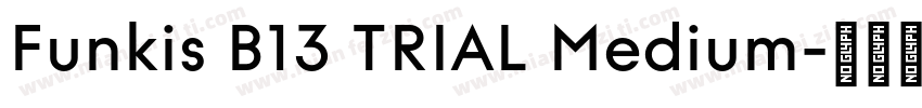 Funkis B13 TRIAL Medium字体转换